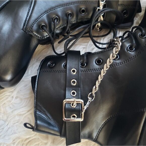 Gothic Black Punk Flatform 9 - Picture 5 of 9